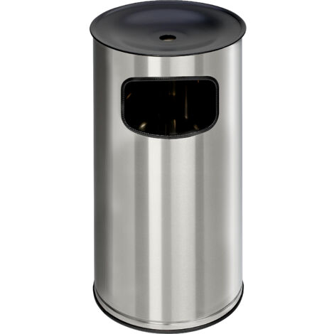 VAR, Combiné cendrier-poubelle anti-feu, inox, capacité 44 l,