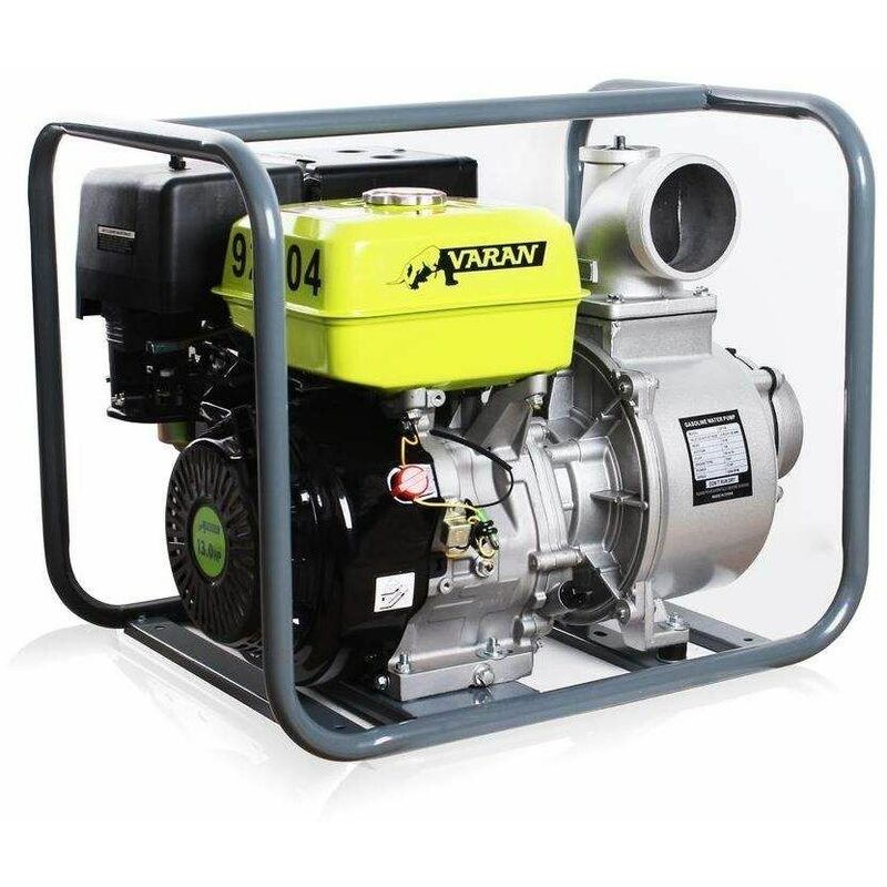 92704 Pompe à eau thermique Motopompe essence 4'' 90m³/h 13CV - Gris - Varan Motors
