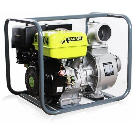 Varan Motors - 92704 Pompe à eau thermique Motopompe essence 4'' 90m³/h 13CV - Gris