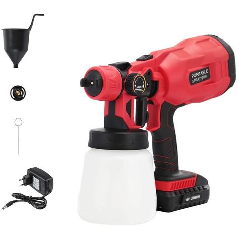 Varan Motors - CP32380 Pistola di verniciatura a batteria 800ml Sprayer con batteria 20v 2Ah e caricatore