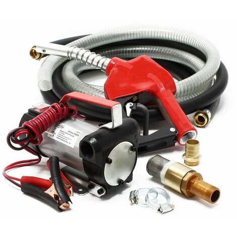 Varan Motors - CYB150 Pompa gasolio 12V 40l/min 40l/min 160W con filtro di aspirazione, distributore automatico e valvola di non ritorno, pompa di trasferimento