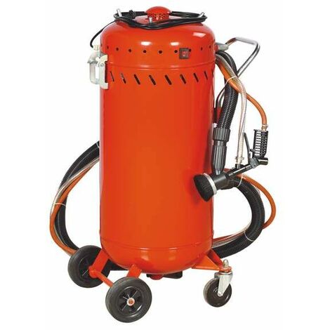Varan Motors - NESB-07 Sandlbaster sabbiatrice da 106 litri aspira polvere 0-10 bar - Rosso