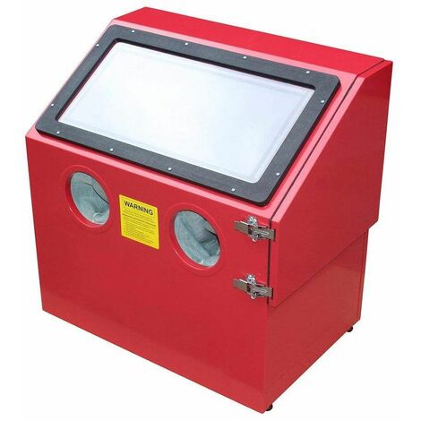 Varan Motors - NESB-24 Armadio di sabbiatura, sabbiatrice per microsfere, sabbiatrice per maniche 110 litri con illuminazione e accessori