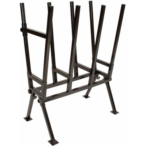 Varan Motors - sawhorse Chevalet de sciage, porte bûche en métal réglable 103 x 50 x 76cm, Max 400Kg