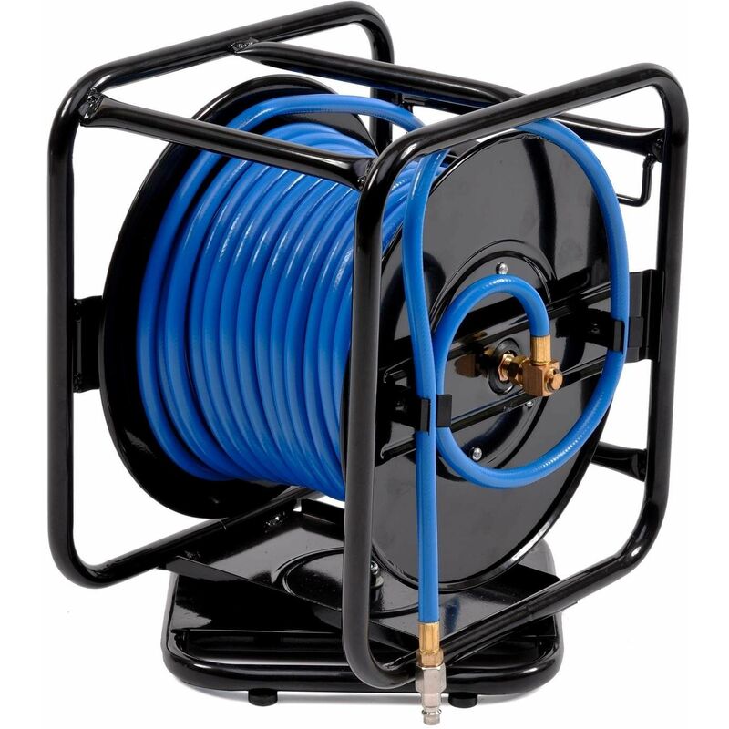 Varan Motors - var-AHR-01 Avvolgitubo - Avvolgitubo pneumatico portatile in acciaio 30m 12bar rotazione di 360°.