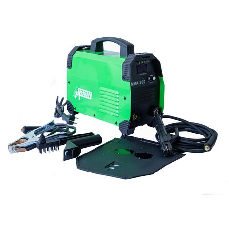 Varan Motors - var-mma200 Poste à souder à l'arc portatif MMA 200A Inverter+ 2 connecteurs rapides
