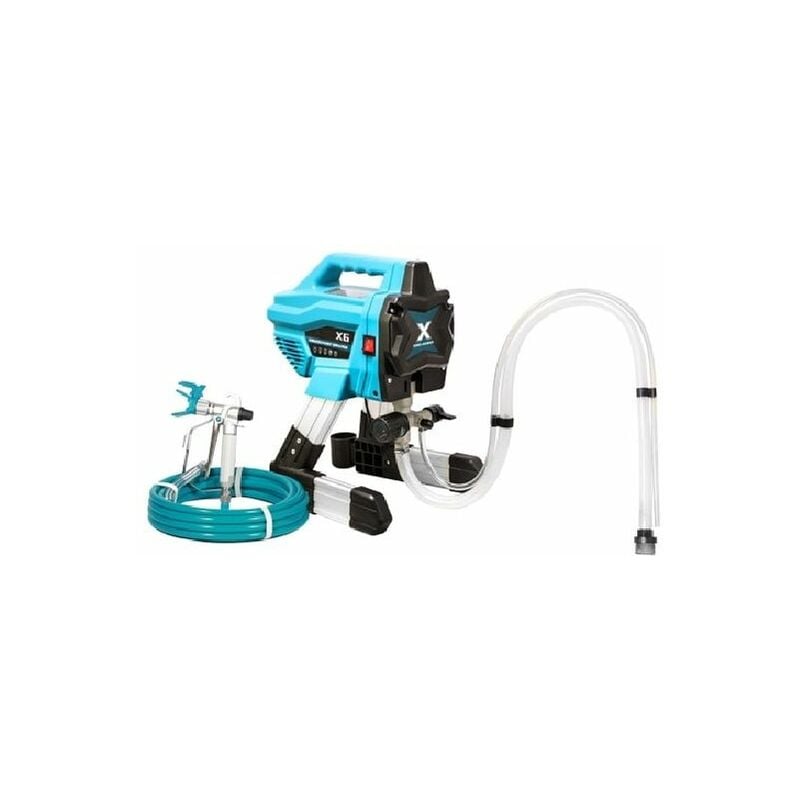 Image of X-6 Spruzzatore airless 650w 200 bar, pistola ad alta pressione con supporto in alluminio, 1,4L/min - Blu - Varan Motors