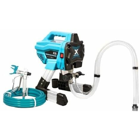 Varan Motors - X-6 Spruzzatore airless 650w 200 bar, pistola ad alta pressione con supporto in alluminio, 1,4L/min