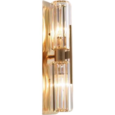 Vardena W - elegante LED-Kristall-Wandleuchte, Gold, 50 cm
