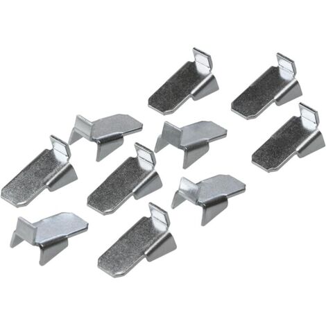 VARI 10 - Lot de 20 supports en métal pour rail d’étagère à suspendre - Acier galvanisé