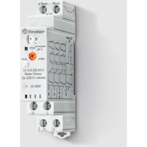 Varialuce/dimmer master  dimmerizzazione multipla, gestione lampade singole o miste, 230 v finder 151082300010