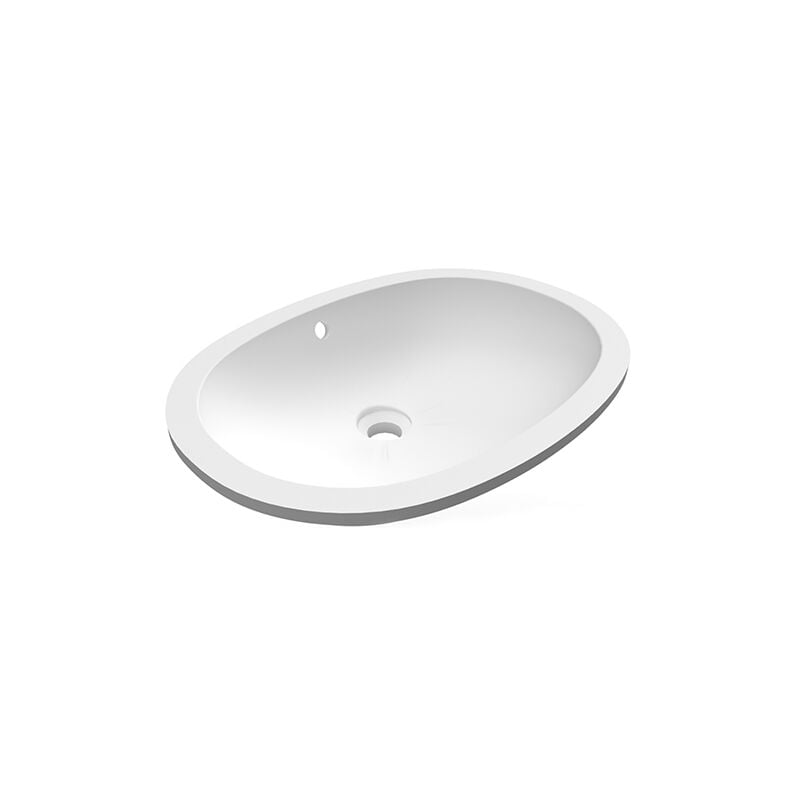Variante de lavabo ovale sous plan 55x41 cm blanc