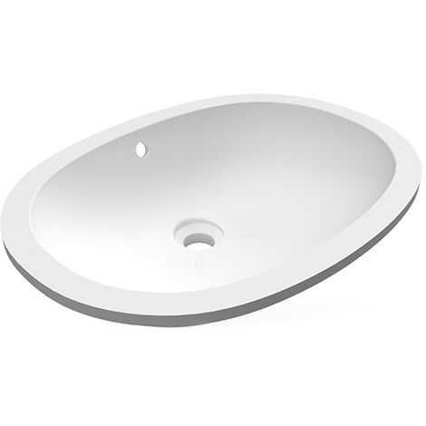 Variante de lavabo ovale sous plan 55x41 cm blanc