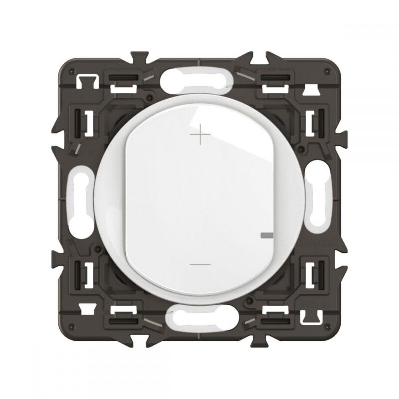 Legrand - Variateur 2 fils Céliane toutes charges - Enjoliveur Blanc et support