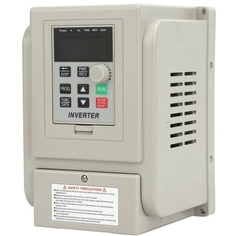 Variateur de Fréquence 220VAC/0,75kW, Régulateur de Vitesse Universel VFD, pour Moteur à Courant Alternatif Monophasé, Anti-Déclenchement