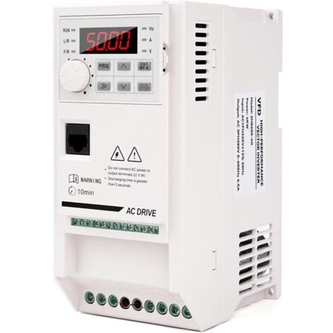 Variateur de fréquence 4KW VFD Transformateur 220V 380V variateur de Vitesse pour Moteur Entrée monophasée 220V Sortie triphasée 380V CNC convertisseur de fréquence ZHB600-4KW avec rallonge de 2M