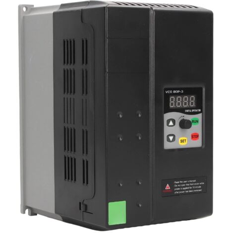 Variateur de Fréquence Moteur 3 Phases 380-440V Entrée 0-440V Convertisseur de Fréquence de Sortie(7.5KW 16.1A), Onduleur