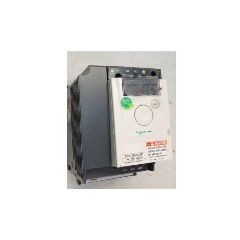 Schneider Electric - Variateur de vitesse 2.2KW alim 240V 3 phases 3CV radiateur ATV12 altivar schneider ATV12HU22M3