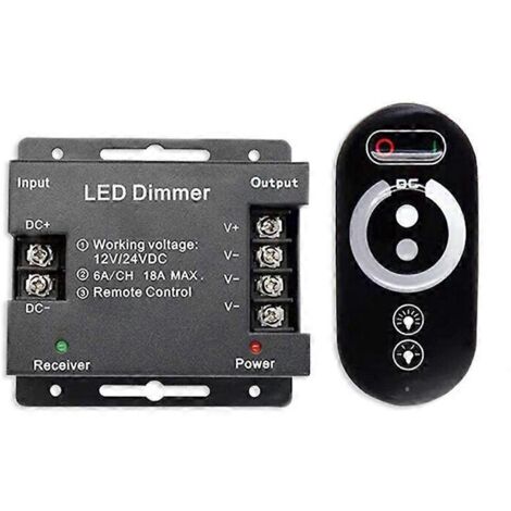 Variateur de lumière 12V 24V avec télécommande tactile sans fil RF--