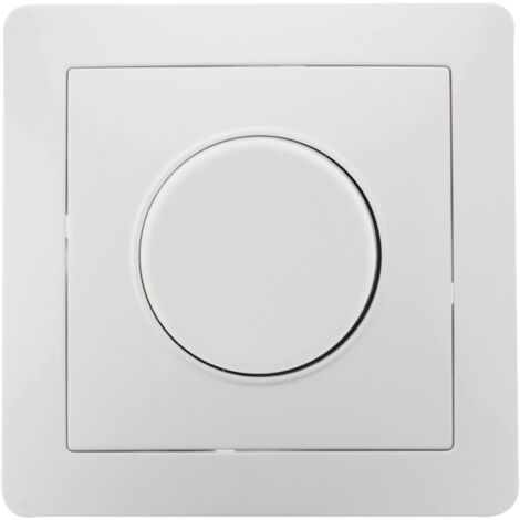 Variateur de lumière LED blanc – Installation encastrée – Puissance jusqu'à 10A – Matériau plastique résistant – Conforme normes NF – Orys