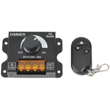 Variateur de lumière LED sans fil 3 touches avec télécommande RF 12V-24V CC