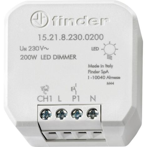 Variateur de lumière pour LED 200W 230V AC variation linéaire à encastrer FINDER 152182300200PAS