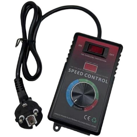 Variateur de vitesse pour moteur à courant alternatif, 3 niveaux de vitesse, prise européenne