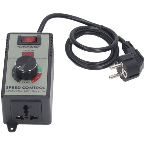 Variateur de vitesse pour moteur à courant alternatif, ventilateur électrique, avec prise universelle 10 A, 4000 W