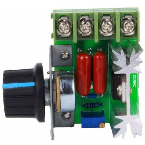 Variateur de Vitesse pour Moteur, AC 50-220 V 2000 W 25 A Module de Commande de Vitesse de Moteur à Courant Alternatif Régulateur de Vitesse Régulateur de Tension Réglable