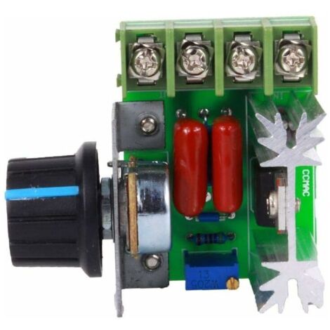 Variateur de Vitesse pour Moteur, AC 50-220 V 2000 W 25 A Module de Commande de Vitesse de Moteur à Courant Alternatif Régulateur de Vitesse Régulateur de Tension Réglable