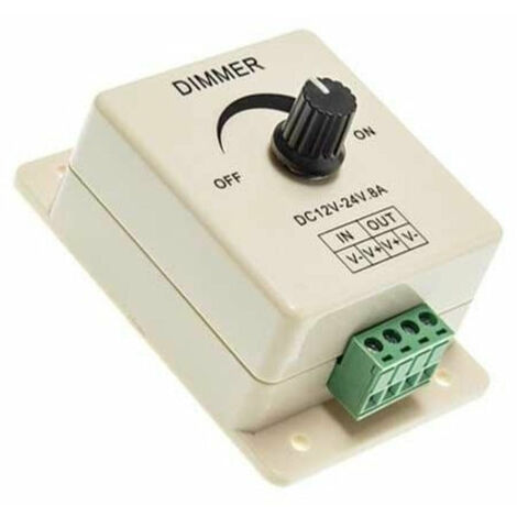Variateur LED 12-24V 8A - Blanc - SILAMP - Blanc
