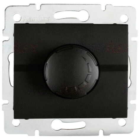 Variateur LED 500W - Encastré - Filtre intégré - Noir mat - 71x71mm