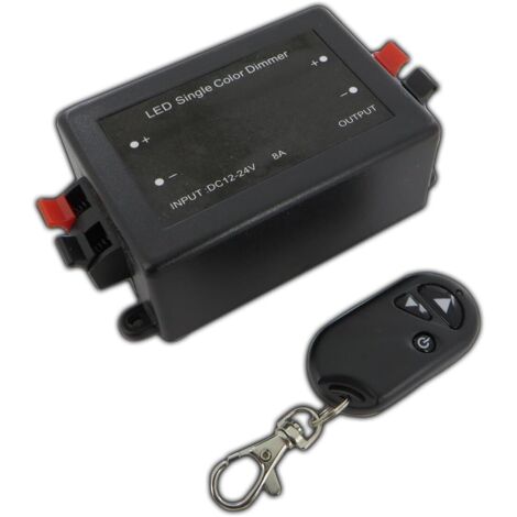 Variateur LED sans fil 12 V avec télécommande, pour tout type d'ampoules LED à intensité variable. [Classe énergétique A]