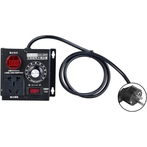 Variateur régulateur de tension 220V 9A 4000W pour ventilateur de moteur AC-1pcs