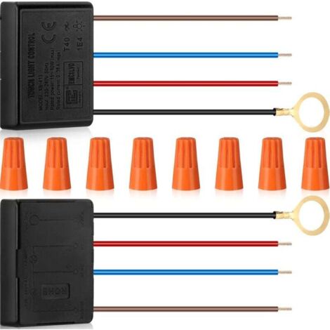 Variateur Tactile 3 Voies - 220-240 V - 15-80 W - Pour Lampe Bureau LED Et À Incandescence - Lot De 2