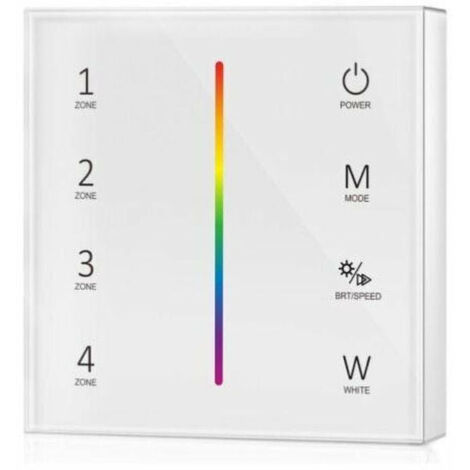 Variateur Tactile Monochrome RF en Saillie 4 Zones - RGB - SILUMEN