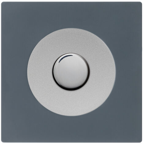 Variateur universel ALU  - bouton chrome DOM + plaque simple blue grey - FONTINI