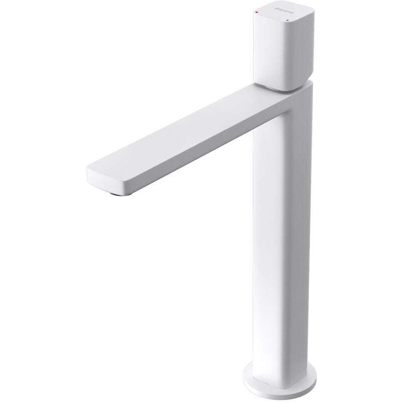 Robinet Mitigeur Blanc pour Lavabo ou Vasque de Salle de Bain 30,9 cm Design Minimaliste - Blanc - Sogood