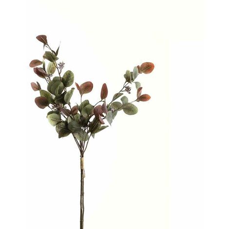 Variegated Eucalyptus Bouquet Artificial Plant - Plastic - L26 x W26 x H76 cm - Green