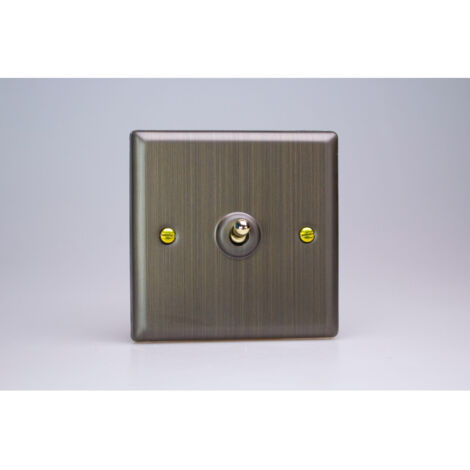 Varilight 10A 1-Gang 1/2-Way Toggle Switch Antique Brass
