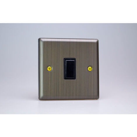 Varilight 10A 1-Gang Rocker Switch - Antique Brass Elegance