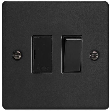 Varilight 13A Switched Fused Spur Matt Black