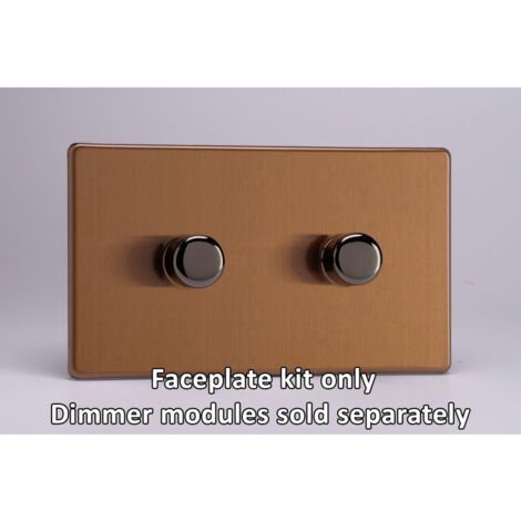 Varilight 2-Gang Matrix Kit for Rotary Dimmers - Brushed Bronze