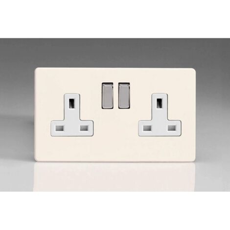 Varilight 2-Gang Switched Plug Socket - XDY5WS.PD