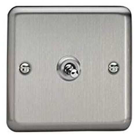 Varilight Classic Matt Chrome 1-Gang Toggle Switch