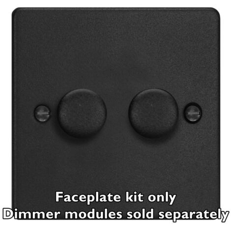 Varilight ES 2-Gang Matrix Kit for Rotary Dimmers Matt Black