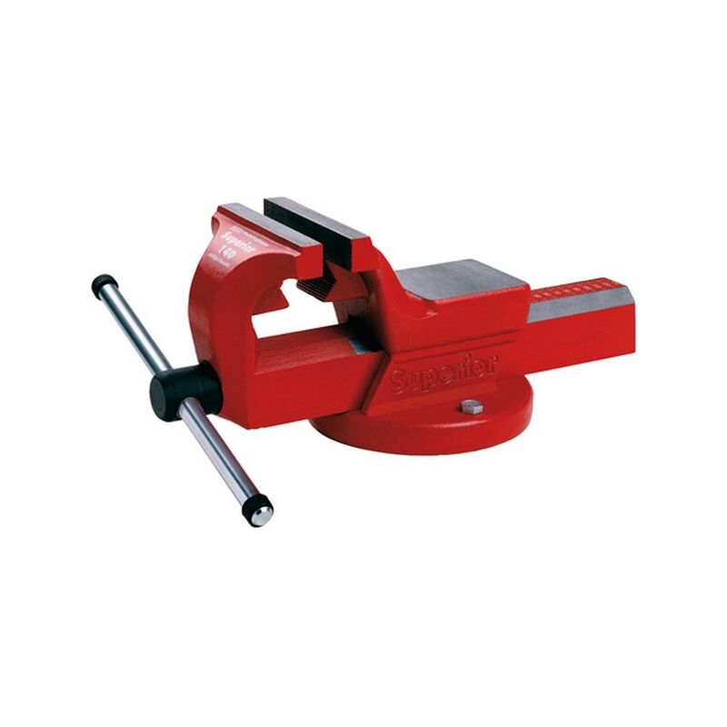 

Torno Superior de bocas grifas fijados, Ancho de las bocas : 160 mm,superficie de yunque : 120 x 110 mm, Peso : 25 kg