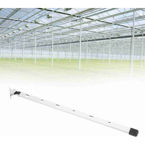 Varilla de apertura de aluminio para ventanas de invernadero con herrajes de montaje para ventanas manuales, 39 cm  Juego completo: varilla + piezas de plástico + tornillos A2