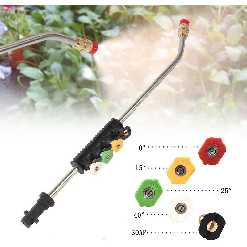 

Varilla de lanza de chorro de pulverizacion de lavadora a presion + 5 puntas de boquilla de repuesto para Karcher K1 K2 K3 K4 K5 K6