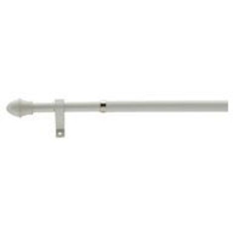 Varilla extensible para visillo 120-215 cm – Color blanco – Para madera dura y teca – Instalación sencilla y rápida – EHL